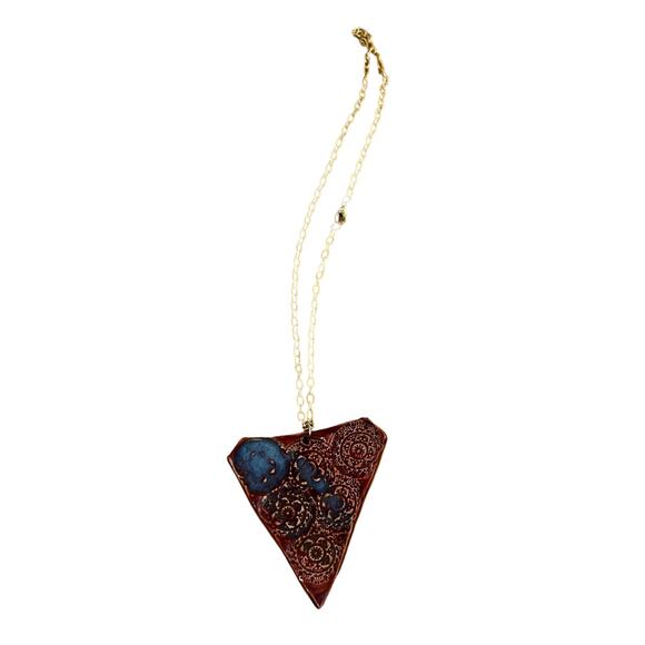 Ceramic Shard Pendant Necklace - Picture 6 of 7